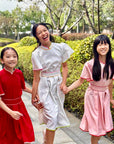 Lil' Signature Cheongsam - White / Red / Pink