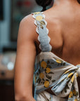 Limoncello Linen Maxi Dress - Lemons / Blue Floral