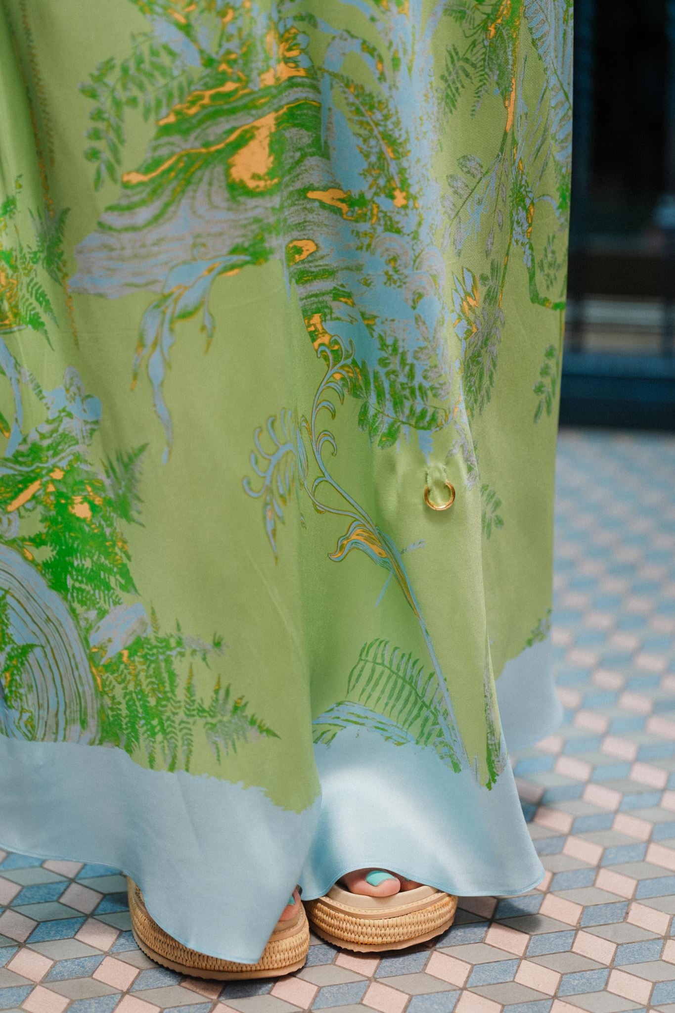 Fern Forest Silk Skirt