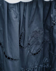Sayang Embroidery Skirt - White / Midnight Blue