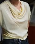 Shenton Cowl Top - Citrus Yellow / Lilac