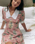 Primrose Sun Dress (Red Stripe/ Pink Kueh Kueh)