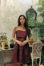 Bordeaux Babydoll Dress