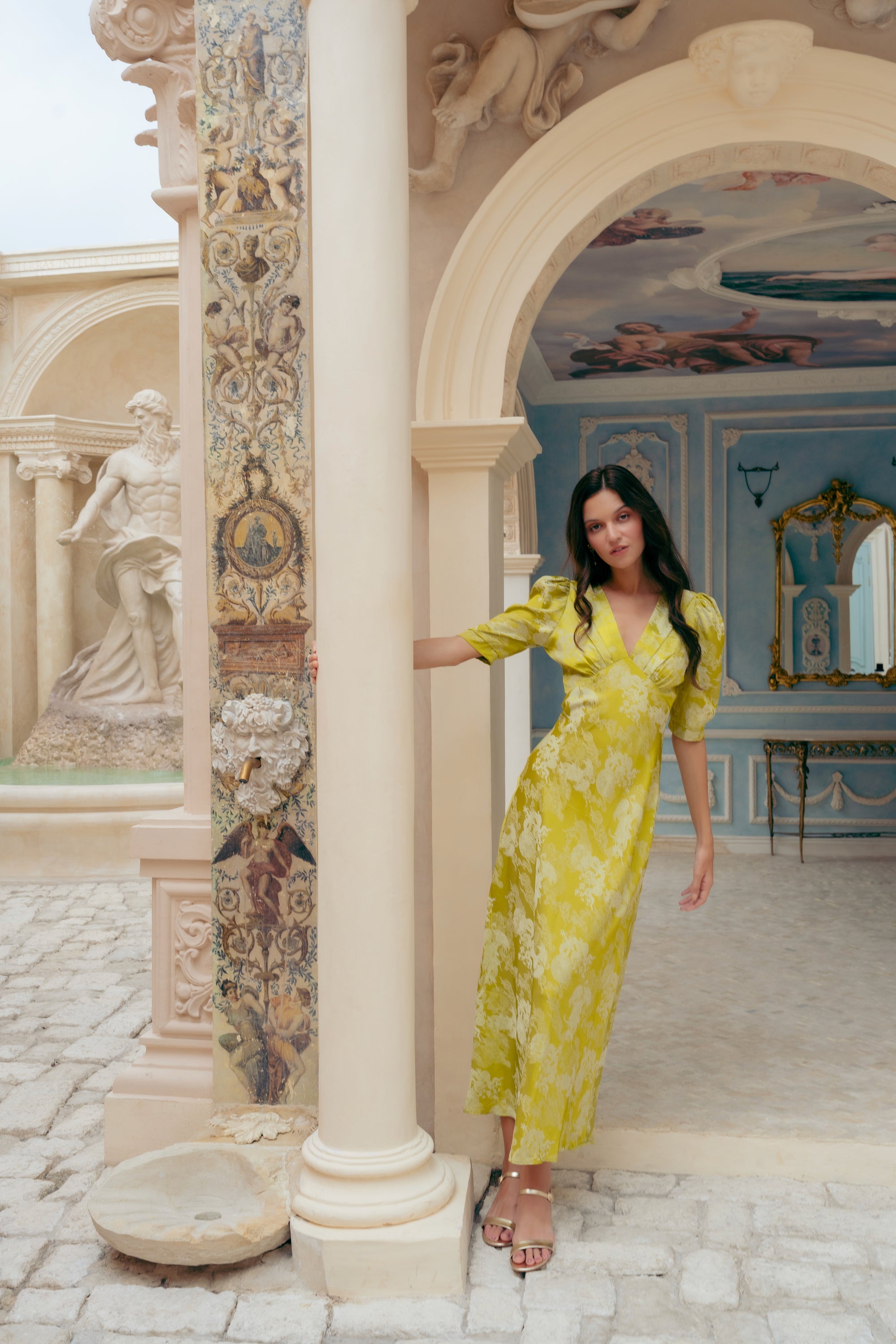 Cherise Maxi Dress - Chartreuse