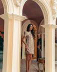 Cadence Shift Cheongsam - Pink Jacquard
