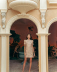 Cadence Shift Cheongsam - Pink Jacquard