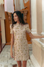 Cadence Shift Cheongsam - Pink Jacquard