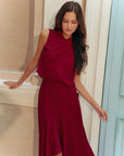 Selah Hi-Low Maxi Dress - Fuchsia / Wine