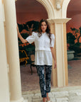 Kelly Convertible Shirt - White / Red / Black