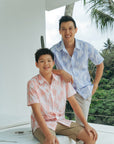 Lil' Man Kei Shirt - Crimson / Blue