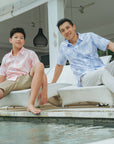 Lil' Man Kei Shirt - Crimson / Blue