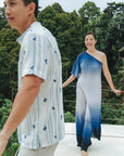 Luna Toga Pants Set - Ombre Blue