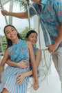 Lil' Tuileries Cheongsam - Navy Tulips / French Florals