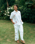 TMP x MarchMay Linen Pants - Cross Stitch Bloom