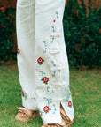 TMP x MarchMay Linen Pants - Cross Stitch Bloom