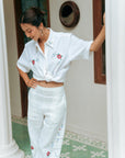 TMP x MarchMay Linen Pants - Cross Stitch Bloom