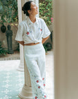 TMP x MarchMay Linen Pants - Cross Stitch Bloom