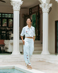 TMP x MarchMay Linen Pants - Cross Stitch Bloom