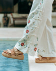 TMP x MarchMay Linen Pants - Cross Stitch Bloom