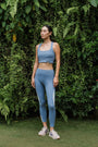 Tracklines Tights - Black / Dusty Blue