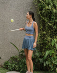 Game On Tulle Skort - Black / Dusty Blue