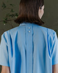 Aoi Collared Shirt - Sky Blue / Black BACKORDER