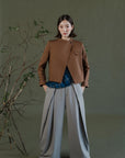 Kendo Wide-Legged Pants- Black / Charcoal BACKORDER