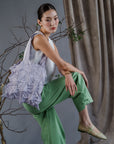Yuki Barrel Pants - Navy / Green BACKORDER