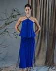 Katsumi Tassel Skirt - Cobalt / White / Black