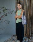 Yuki Barrel Pants - Navy / Green BACKORDER