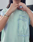 Mei Samfu Shirt - Stripes / White