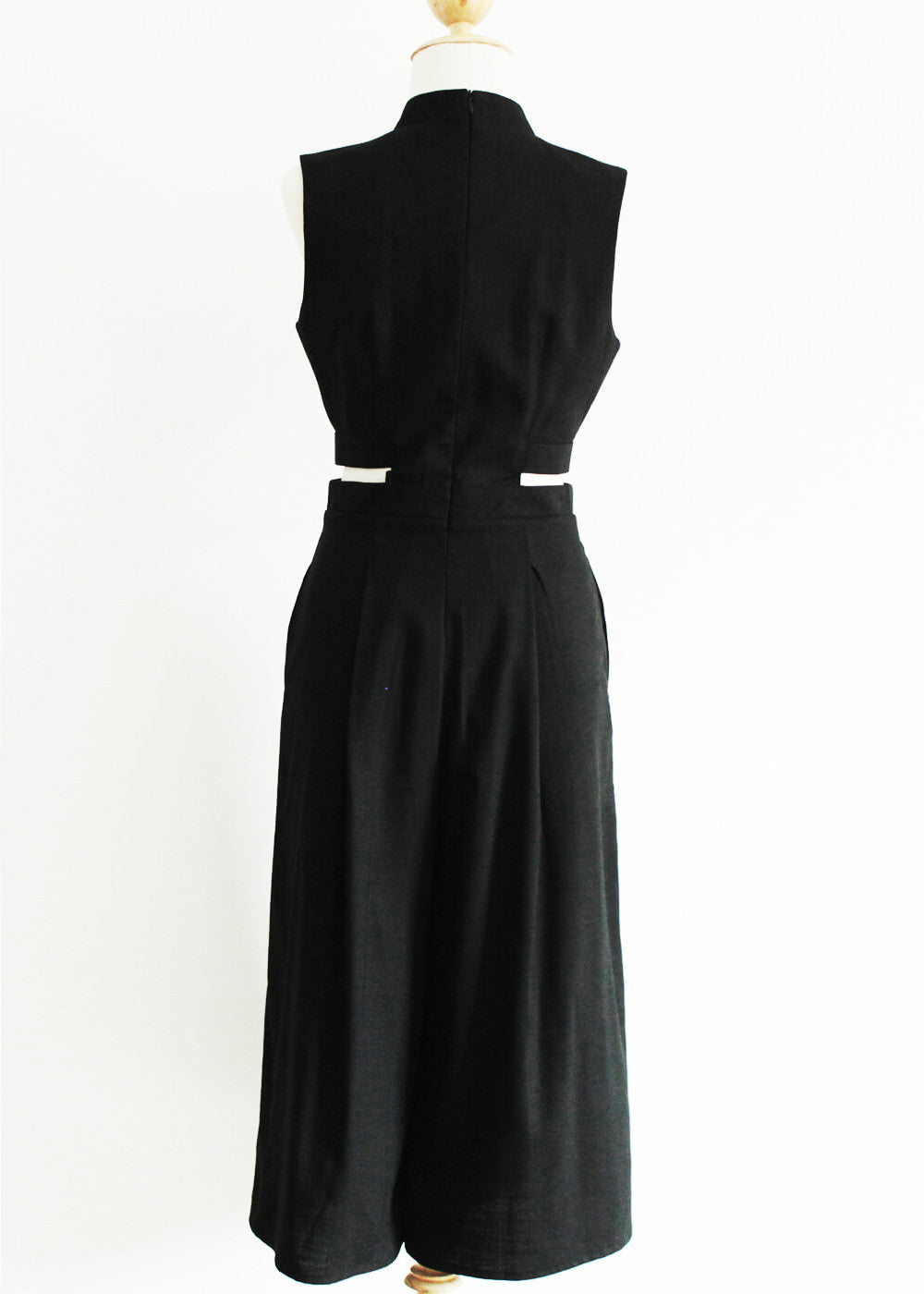 Signature Cut-Out Midi Jumpsuit - Black / Red