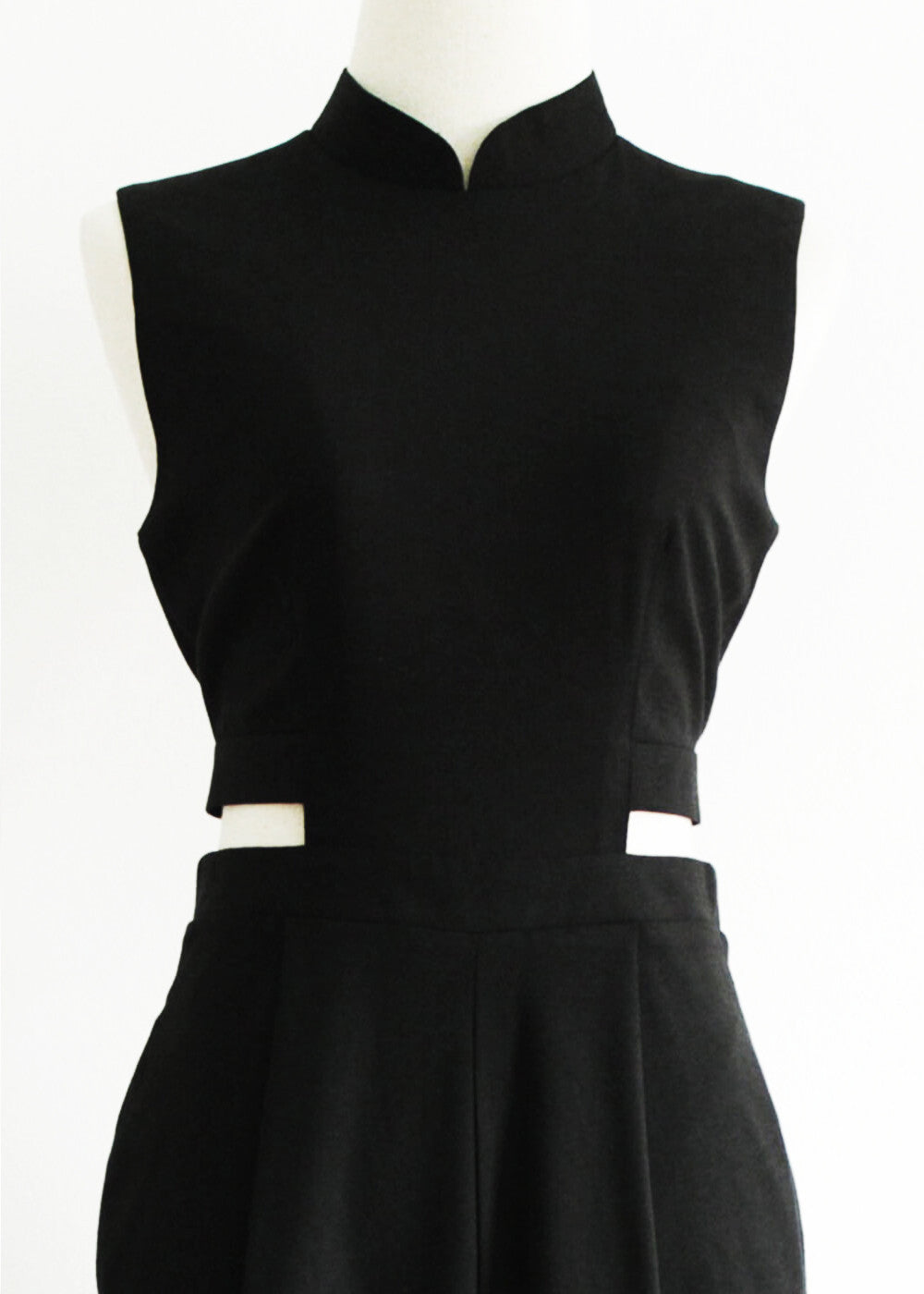 Signature Cut-Out Midi Jumpsuit - Black / Red