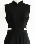Signature Cut-Out Midi Jumpsuit - Black / Red