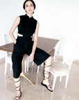 Signature Cut-Out Midi Jumpsuit - Black / Red