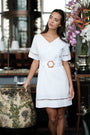 TMP x DOT Monogram Reversible Shift - White / Orange / Chambray