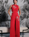 Drea Signature Jumpsuit - Cobalt / Fuchsia / Red (Pre-Order)