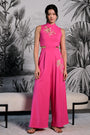 Drea Signature Jumpsuit - Cobalt / Fuchsia / Red (Pre-Order)