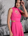 Drea Signature Jumpsuit - Cobalt / Fuchsia / Red (Pre-Order)
