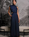 Leilani Maxi Jumpsuit - Red / Navy (Pre-Order)