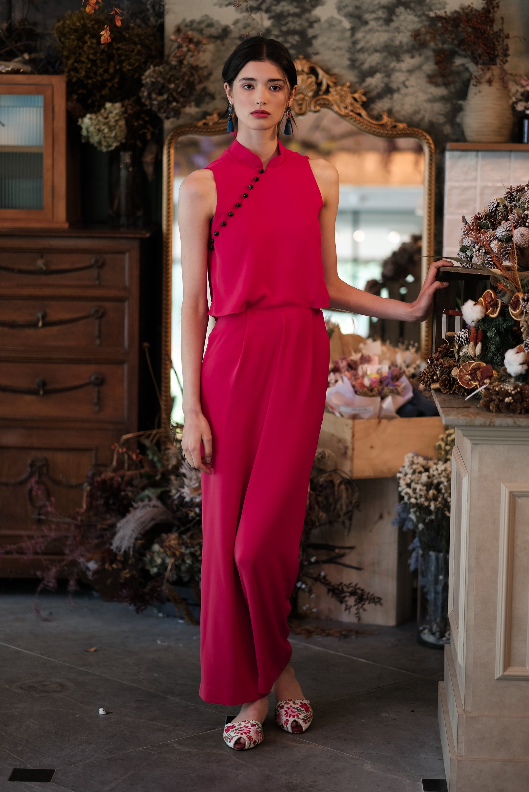 Jess Jumpsuit - Pink Lilac  / Cream &amp; Black / Cobalt
