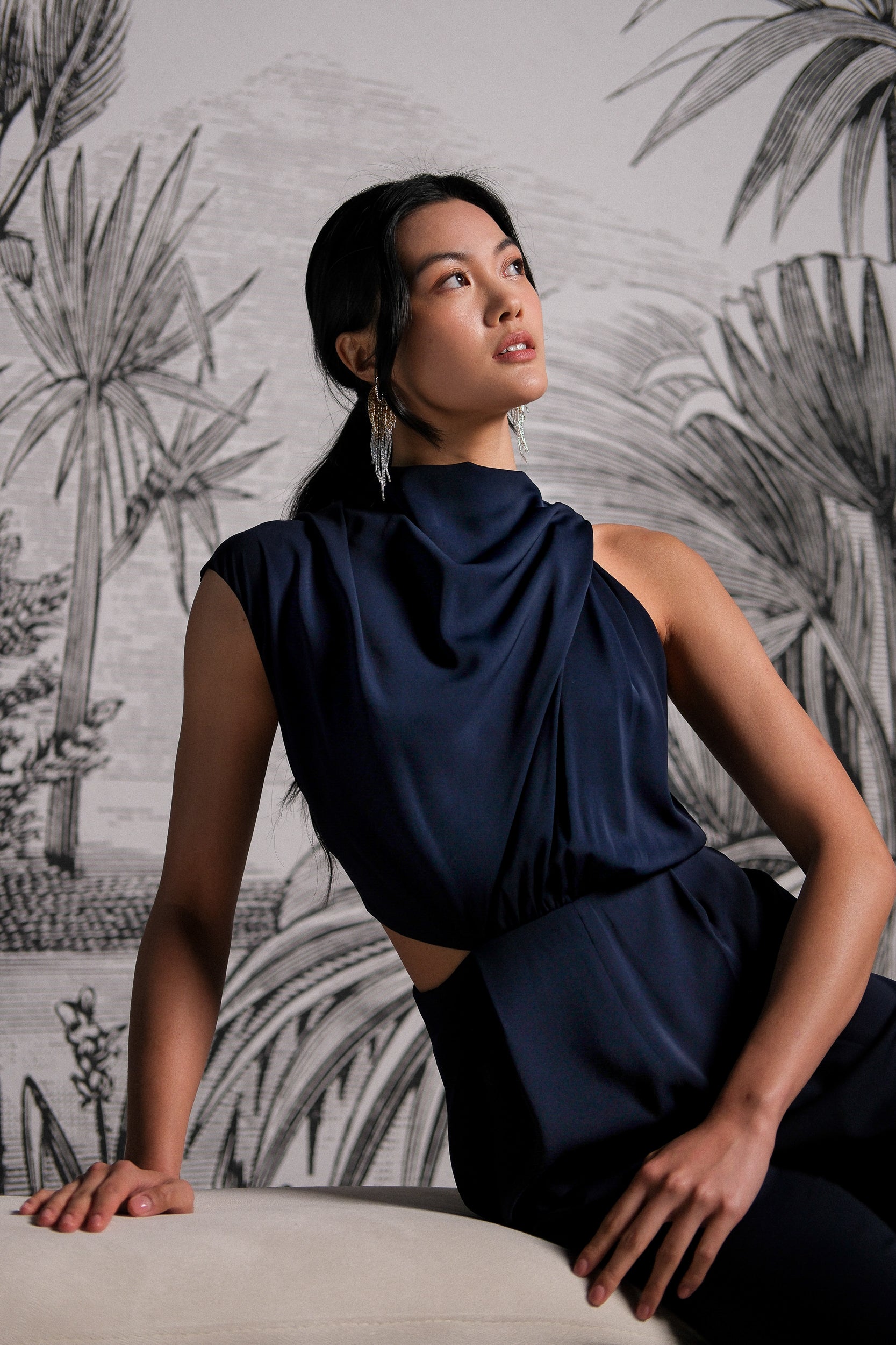 Leilani Maxi Jumpsuit - Red / Navy (Pre-Order)