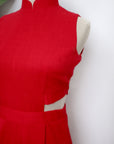 Signature Cut-Out Midi Jumpsuit - Black / Red