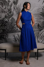 Signature Cut-Out Cheongsam - Cobalt (Pre-Order)
