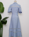 TMP x DOT Monogram Shirt Dress - Orange / Chambray