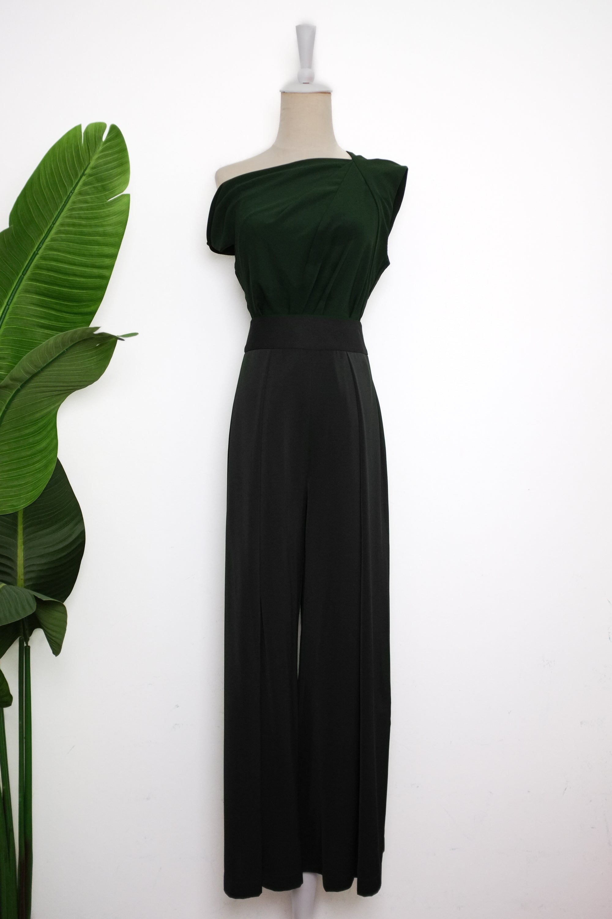 Palazzo Flare Pants - Forest Green / Fuchsia / Black (Pre-Order)
