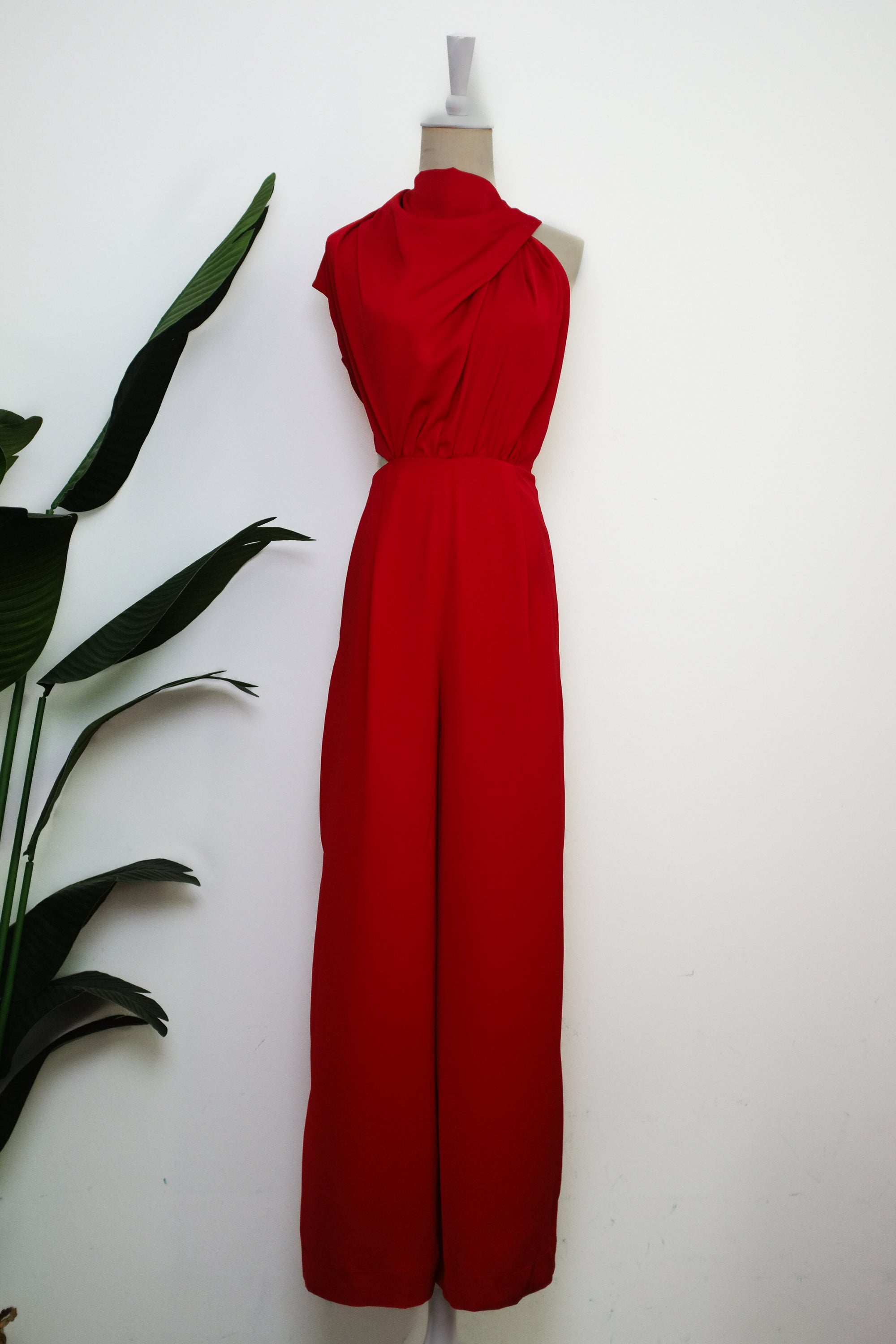 Leilani Maxi Jumpsuit - Red / Navy (Pre-Order)