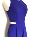 Jem Racer Cut-Out Midi Jumpsuit - Black / Cobalt