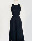 Jem Racer Cut-Out Midi Jumpsuit - Black / Cobalt